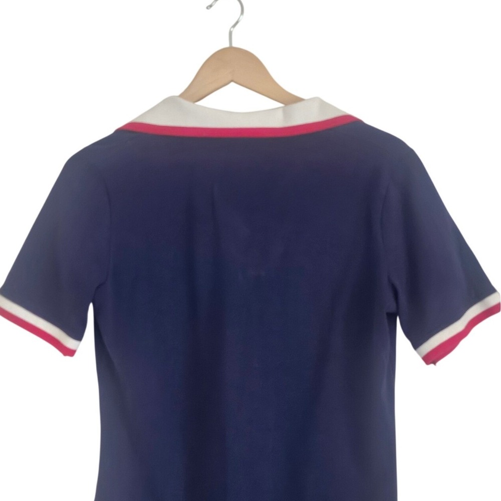 Tuckernuck Hutton Cotton Polo Mini Shift Dress Navy Size Small Preppy Tennis - Picture 6 of 9